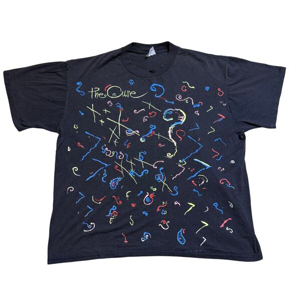 THE CURE Kissing Tour vintage t shirt 1987 ROBERT SMITH XL KISS ME all over USA - Picture 1 of 8